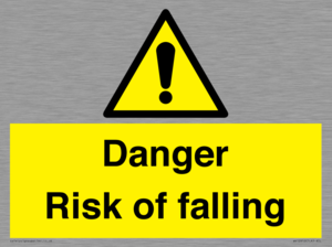 Danger Risk of falling